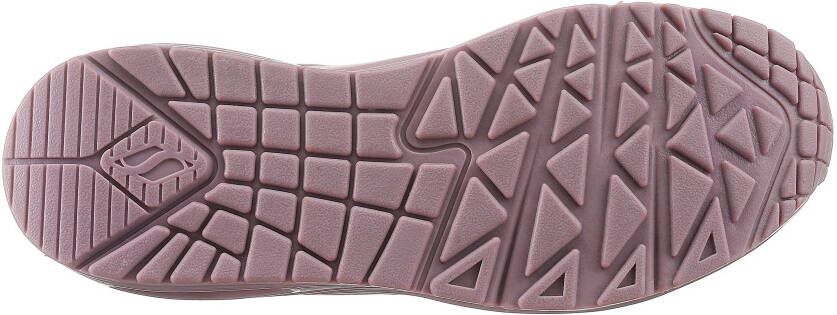 Skechers Sneakers met sleehak Uno Stand on Air met fijne perforatie vrijetijdsschoen halfhoge schoen veterschoen