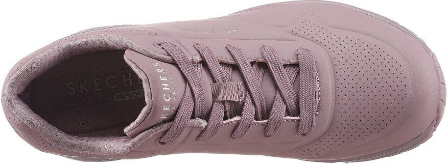 Skechers Sneakers met sleehak Uno Stand on Air met fijne perforatie vrijetijdsschoen halfhoge schoen veterschoen