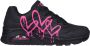 Skechers Sneakers UNO DRIPPING IN LOVE met hart-graffiti-print vrijetijdsschoen lage schoen veterschoen - Thumbnail 9