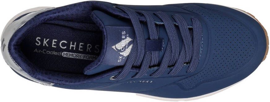 Skechers Sneakers UNO GOLDEN AIR Vrijetijdsschoen lage schoen veterschoen met metallic inzet
