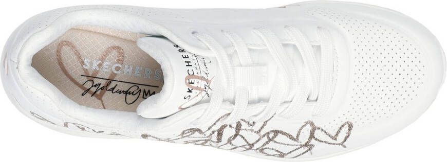 Skechers Sneakers UNO-GOLDEN HEART Vrijetijdsschoen veterschoen met goudkleurige mylar borduursels