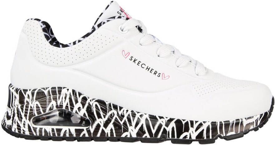 Skechers Sneakers UNO LOVING LOVE Vrijetijdsschoen lage schoen veterschoen met luchtkamerzool