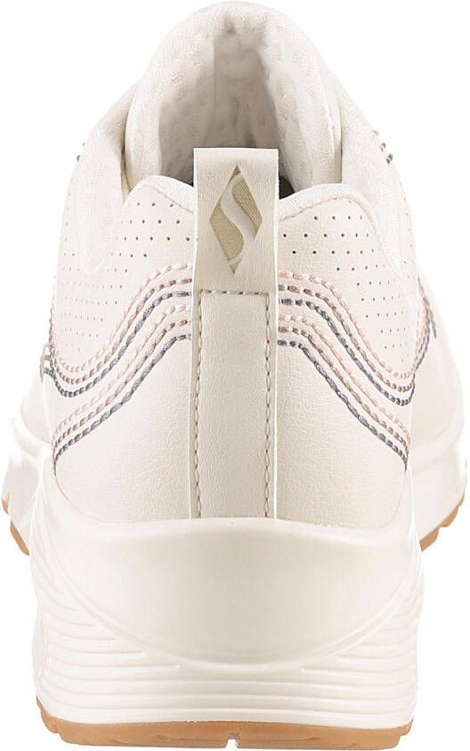 Skechers Sneakers UNO-LUXURIOUS STITCHES wedge sneaker plateau sneaker met skech-air functie