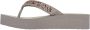 Skechers Vinyasa Wild Daisies VEGAN Slipper Vrouwen Taupe - Thumbnail 14