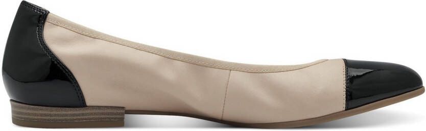 Tamaris Ballerina's blockhak business schoen instapschoen met elastische afwerking
