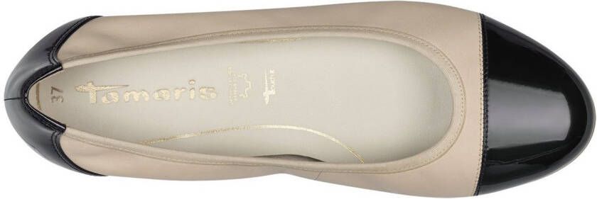 Tamaris Ballerina's blockhak business schoen instapschoen met elastische afwerking