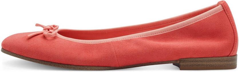 Tamaris Ballerina's blockhak business schoen instapschoen met schattige decoratieve strik