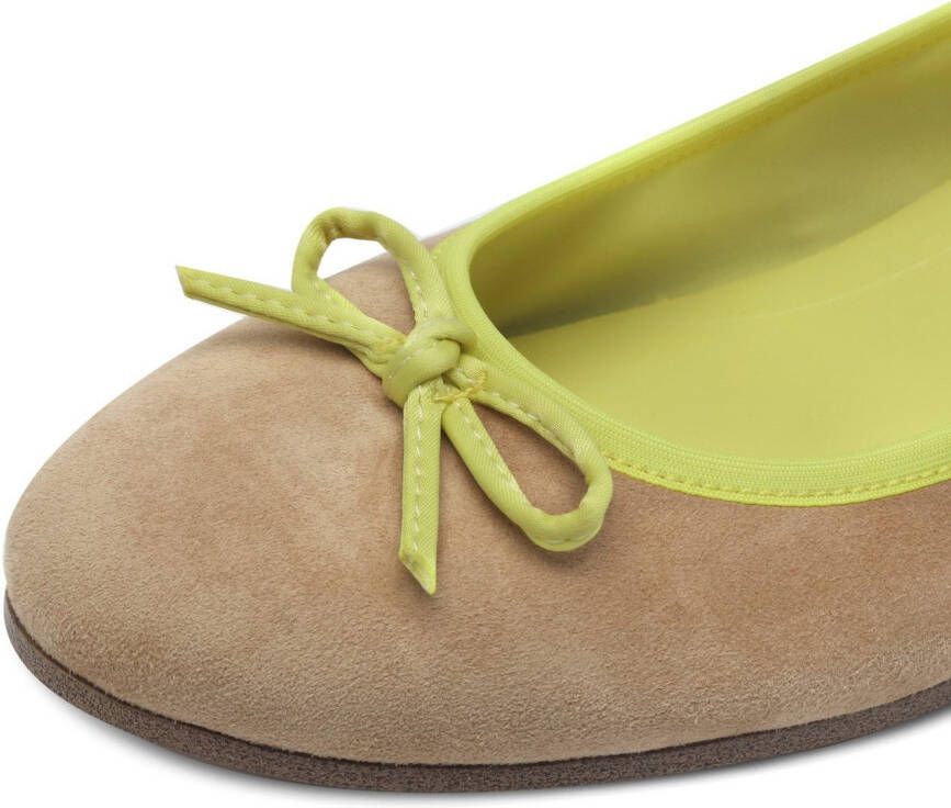 Tamaris Ballerina's blockhak business schoen instapschoen met schattige decoratieve strik