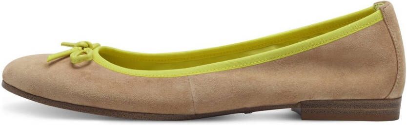 Tamaris Ballerina's blockhak business schoen instapschoen met schattige decoratieve strik