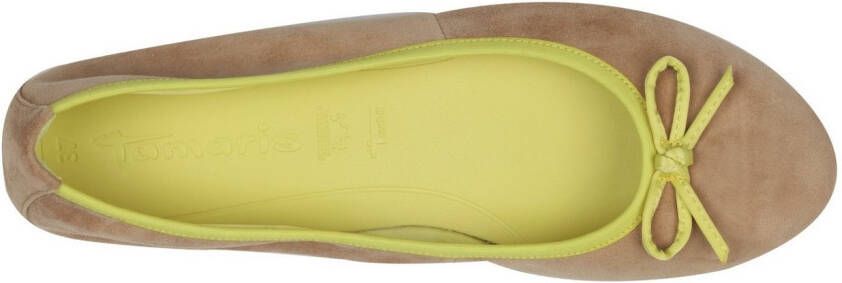 Tamaris Ballerina's blockhak business schoen instapschoen met schattige decoratieve strik