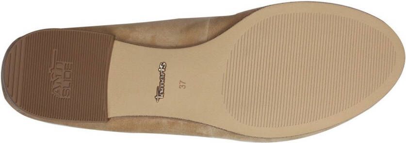 Tamaris Ballerina's blockhak business schoen instapschoen met schattige decoratieve strik