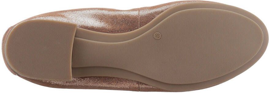 Tamaris Ballerina's Feestelijke schoen trouwschoen flats met mooie metallic glans