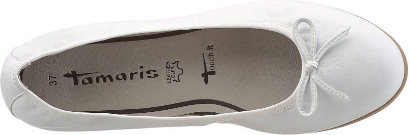 Tamaris Ballerina's Feestelijke schoen trouwschoen flats met mooie metallic glans - Foto 11