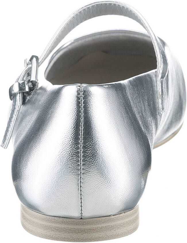 Tamaris Ballerina's met riempje blokhak zakelijke schoen flats in veganistische uitvoering