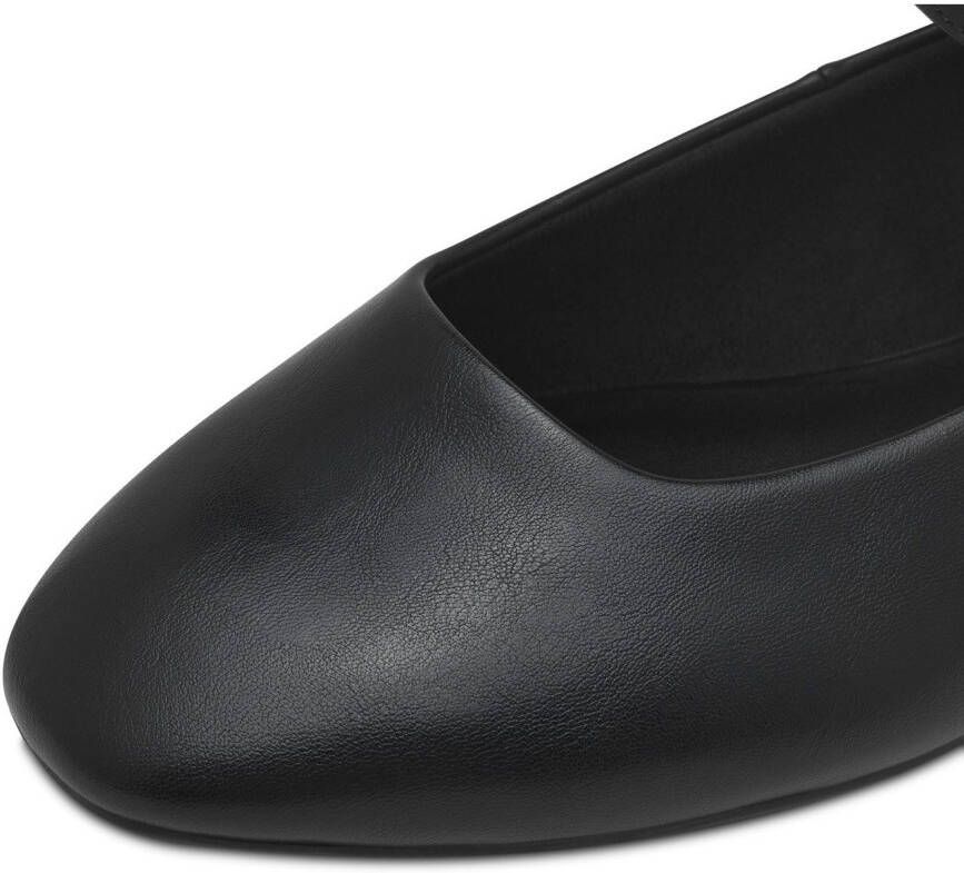 Tamaris Ballerina's met riempje blokhak zakelijke schoen flats in veganistische uitvoering