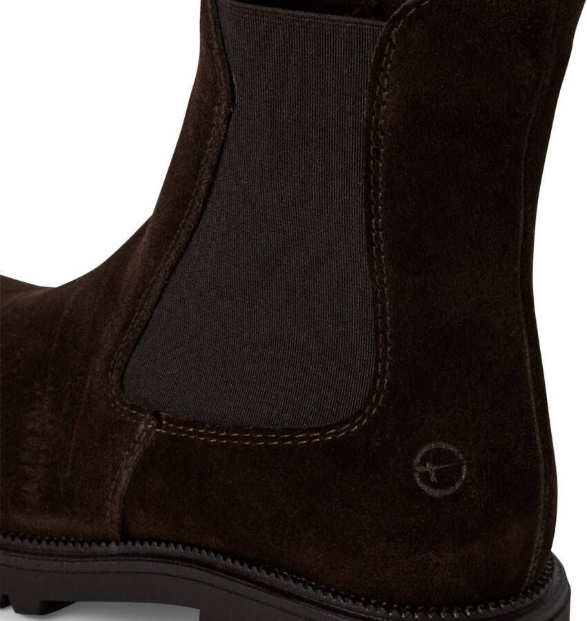 Tamaris Chelsea-boots blokhak zakelijke schoen instaplaarzen met stretchinzetten