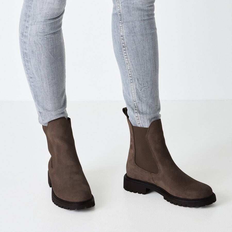 Tamaris Chelsea-boots blokhak zakelijke schoen instaplaarzen met stretchinzetten