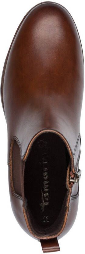 Tamaris Chelsea-boots blokhak basic enkellaarsjes met antiek finish