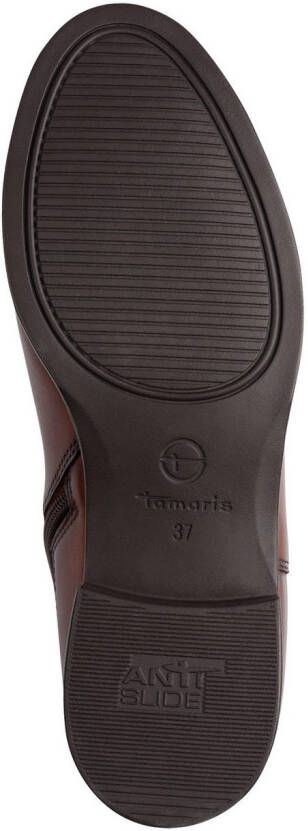 Tamaris Chelsea-boots blokhak basic enkellaarsjes met antiek finish