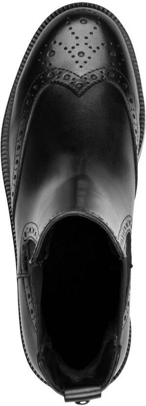 Tamaris Chelsea-boots hakken enkellaars zakelijke schoen met elegante lyra-perforatie