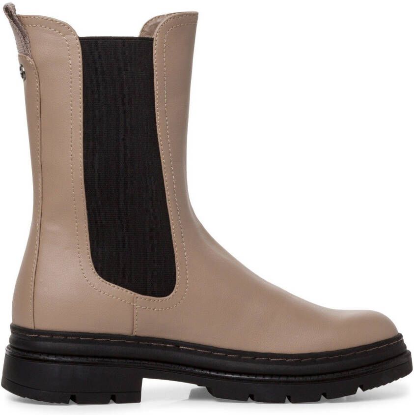 Tamaris Chelsea-boots in een trendy contrast-look