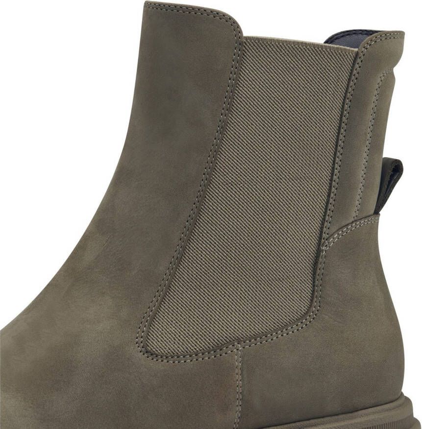 Tamaris Chelsea-boots blokhak combat boots enkellaars met stretch-inzet