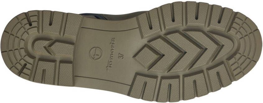 Tamaris Chelsea-boots blokhak combat boots enkellaars met stretch-inzet