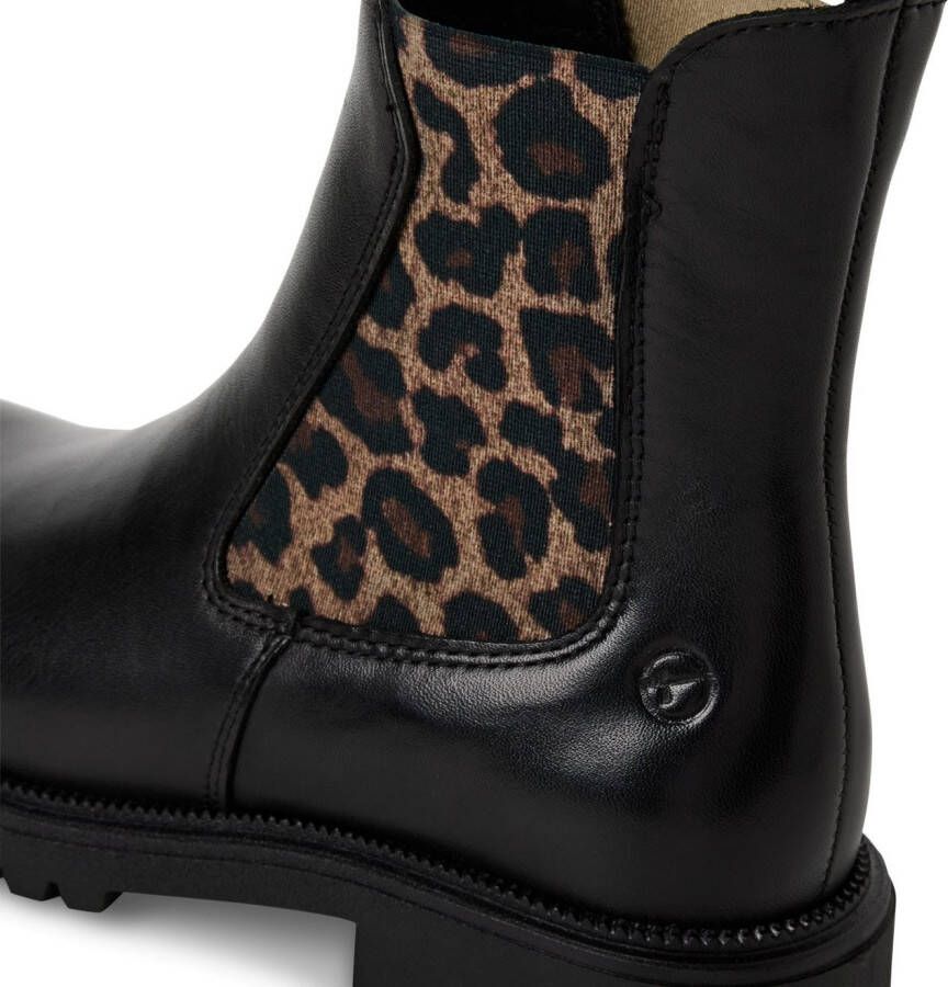 Tamaris Chelsea-boots blokhak instaplaarzen met stretchinzetten aan beide zijden