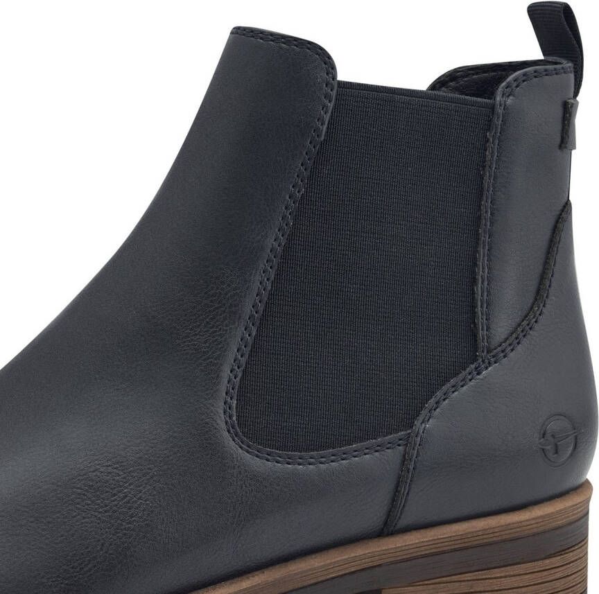 Tamaris Chelsea-boots blokhak laarsjes business schoen instapschoen aantrekband - Foto 6