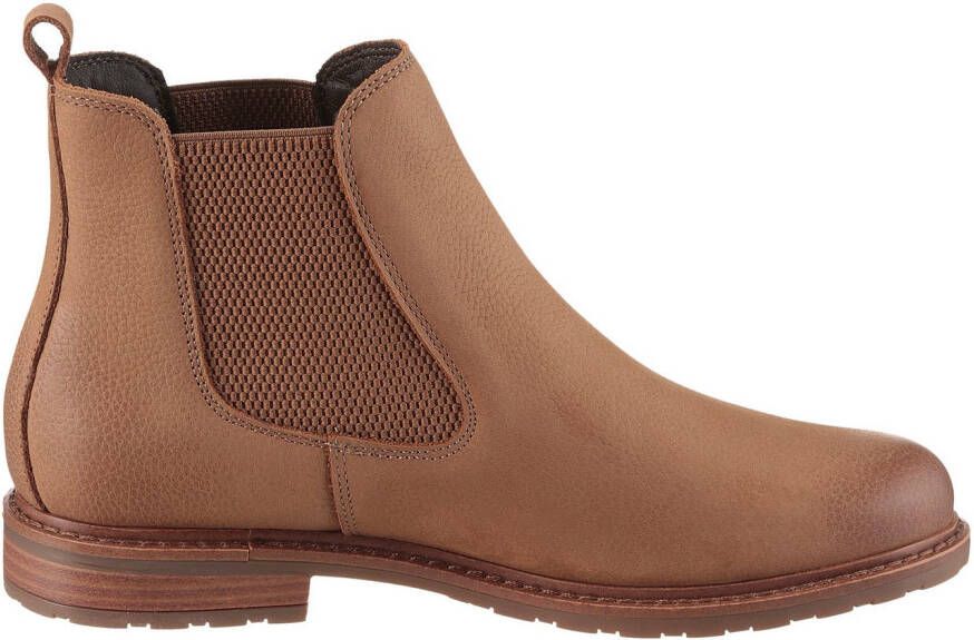 Tamaris Chelsea-boots hakken enkellaars zakelijke schoen instaplaarzen aantrek-lus
