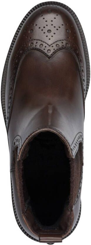 Tamaris Chelsea-boots hakken enkellaars zakelijke schoen met elegante lyra-perforatie
