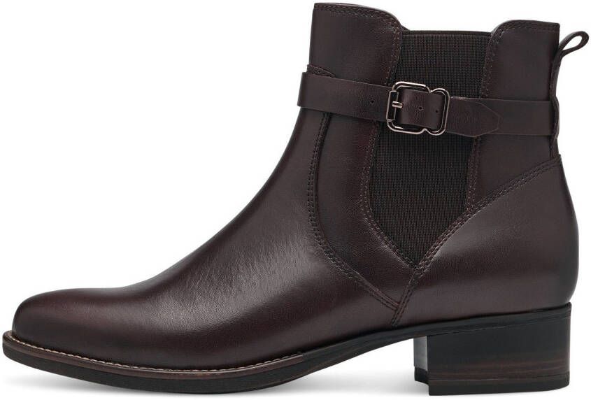 Tamaris Chelsea-boots met siergesp en stretchinzet