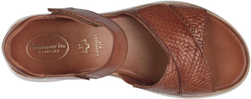 Tamaris COMFORT Sandaaltjes zomerschoen sandaal wig hak met twee klittenbandsluitingen