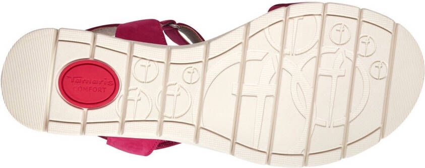 Tamaris COMFORT Sandaaltjes zomerschoen sandaal plateauhak met twee klittenbandsluitingen