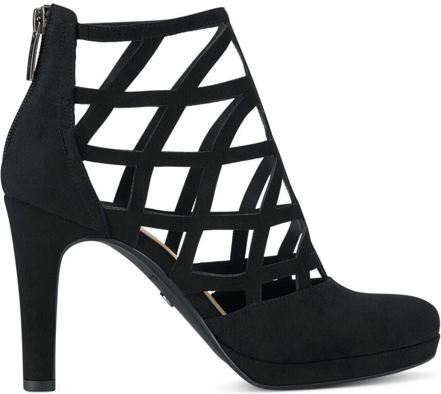 Tamaris Enkellaarsjes stiletto heel evening wear high heel ankle boot with cut-outs