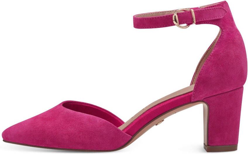 Tamaris Gesppumps avondschoen feestelijke schoen blokhak met klittenband