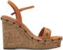 Tamaris Highheel sandaaltjes zomerschoen sandaal wig hak met mooie etno-versiering - Thumbnail 4
