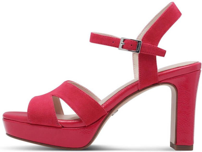 Tamaris Highheel sandaaltjes zomerschoen avondschoen blokhak met antishokk hak