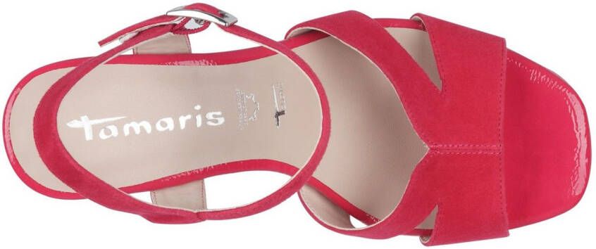 Tamaris Highheel sandaaltjes zomerschoen avondschoen blokhak met antishokk hak