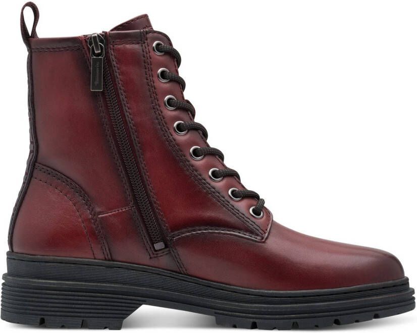 Tamaris Hoge veterschoenen blokhak veterlaarsje in trendy used look