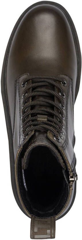 Tamaris Hoge veterschoenen blokhak veterlaarsje in trendy used look