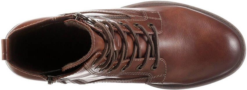Tamaris Hoge veterschoenen SHAE blokhak veterschoenen laarsjes met decoratieve ritssluiting