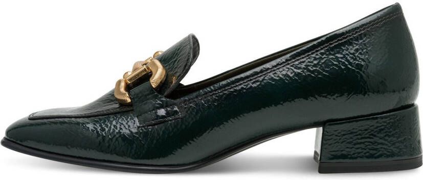 Tamaris Instappers blokhak pumps zakelijke schoen met modieuze siergesp