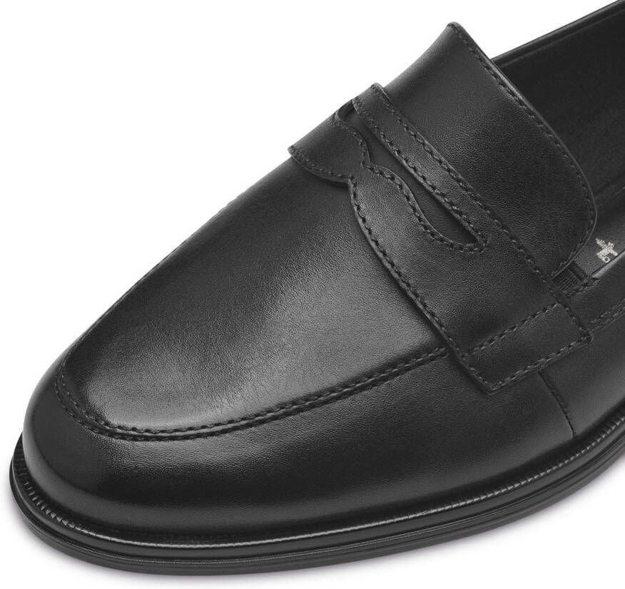Tamaris Instappers blokhak lage schoen business schoen met klassieke decoratieve band