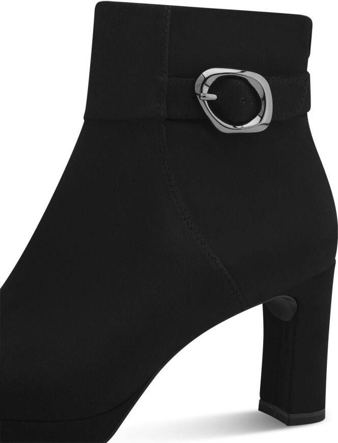 Tamaris Laarsjes blokhak avondschoen ankle-boots met elegante decoratieve gesp