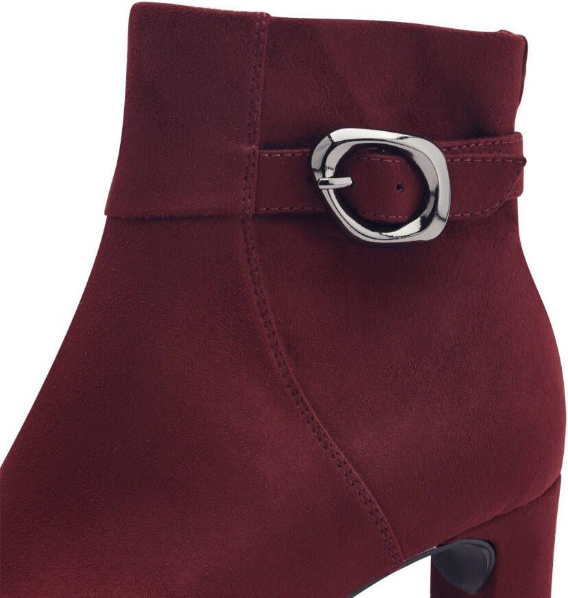 Tamaris Laarsjes blokhak avondschoen ankle-boots met elegante decoratieve gesp