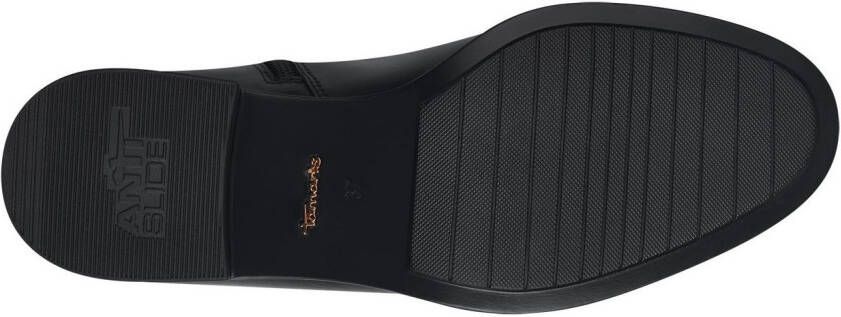 Tamaris Laarsjes blokhak business schoen ankleboots met t-logo decoratie
