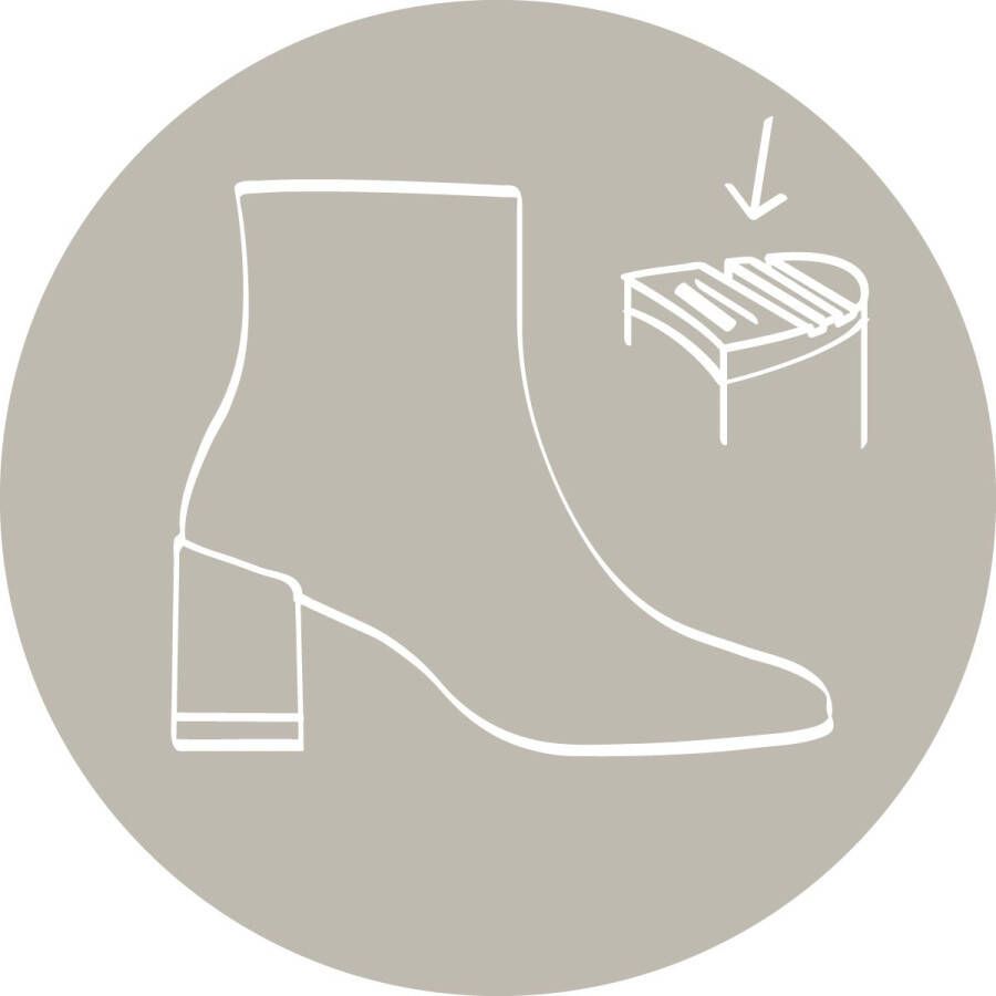 Tamaris Laarsjes blokhak business schoen ankleboots met t-logo decoratie