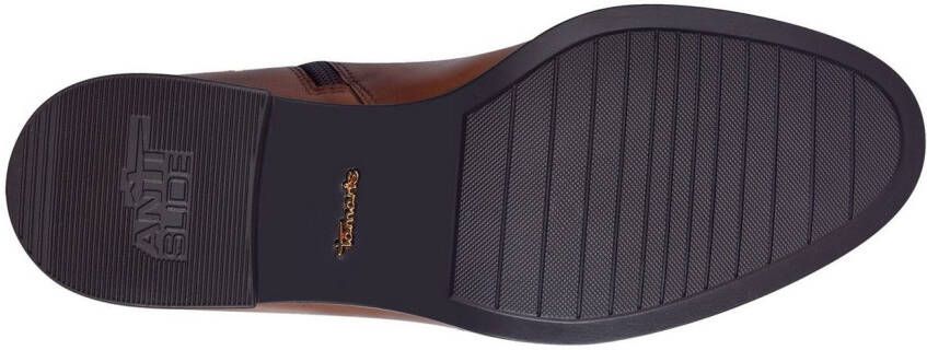 Tamaris Laarsjes blokhak business schoen ankleboots met t-logo decoratie