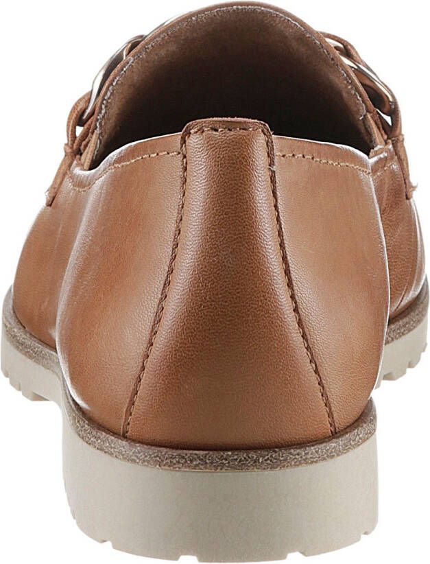Tamaris Loafers Chunky slipper business schoen met trendy vlechtketting